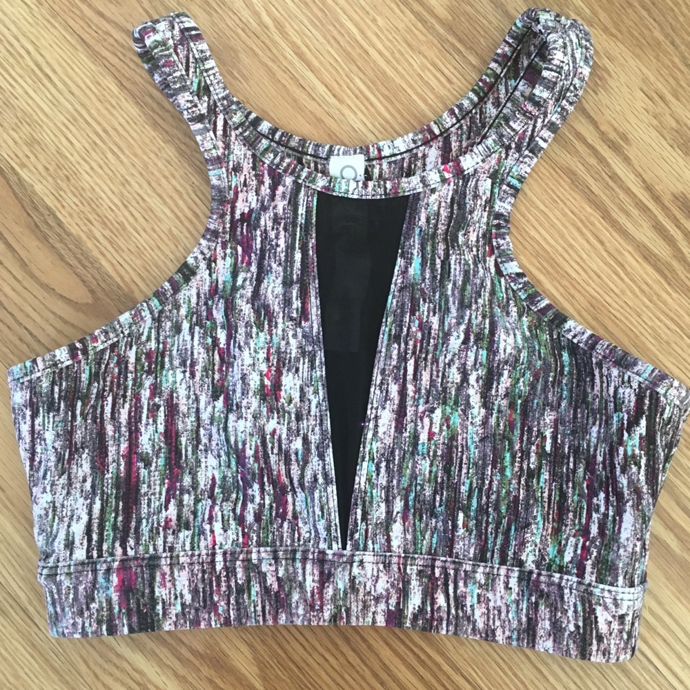 C&C Sport purple black Racer Back Sports‎ Bra XS